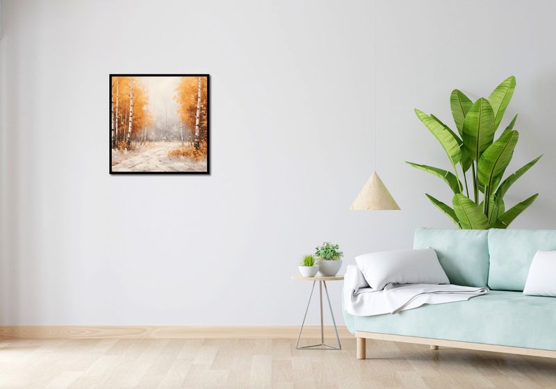 Plakat 60x60cm Jesienne Brzozy zdjęcie 4