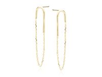 POZŁACANE SREBRNE KOLCZYKI WISZĄCE ŁAŃCUSZKI CHAIN