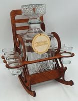 karafka fotel bujany Dla Dziadka + kieliszki