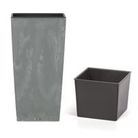 Donica wkład wysoka 17x17x32,5 cm marengo