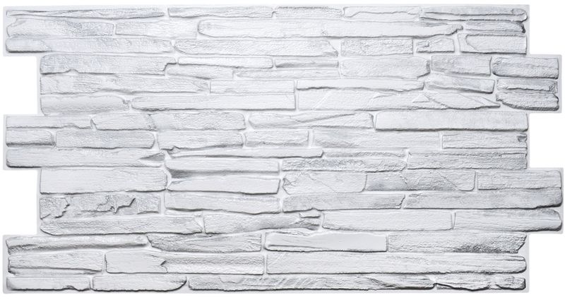 Dekoracyjne Panele Ścienne 3D PCV kamień szary White Rock zdjęcie 1