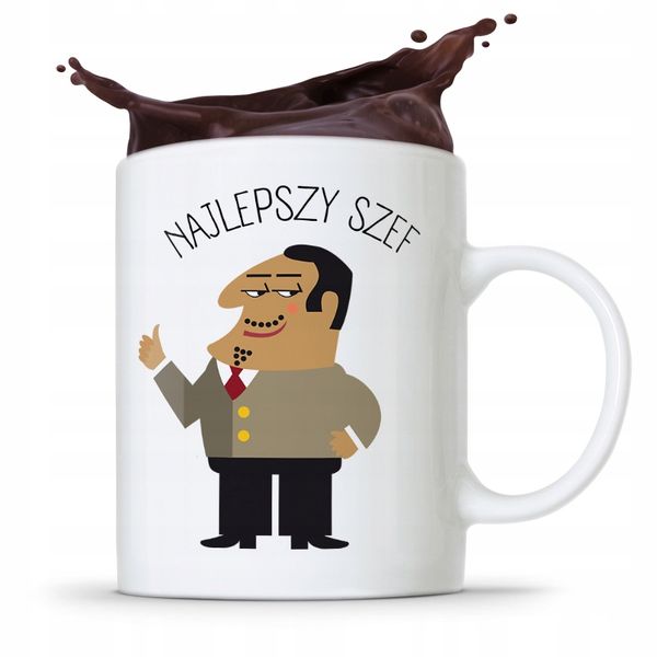 Kubek Prezent Dla Szefa Najlepszy Szef Z Nadrukiem Ze Zdjęciem zdjęcie 1