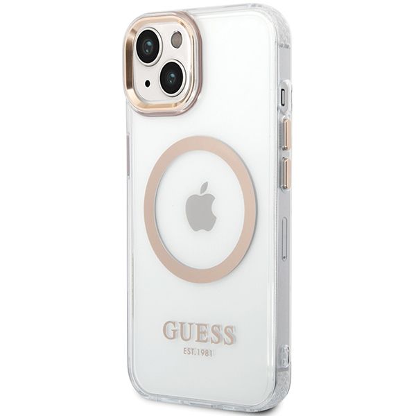 Etui Guess do iPhone 15 Plus, iPhone 14 Plus, Złoty, MagSafe zdjęcie 2