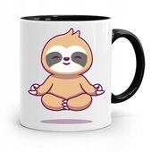 Kubek Czarny Dzień Dziecka Dla Syna Córki Leniwiec Z Nadrukiem Ze Zdjęciem