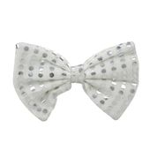 Mucha imprezowa biało srebrna