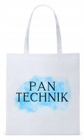 Torba Biała Eco Shopper Dla Technika Prezent Z Nadrukiem Ze Zdjęciem