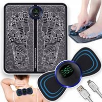 2x MASAŻER MATA EMS DO STÓP i SZYI ELEKTROSTYMULATOR MASUJĄCY KARK MIĘŚNI