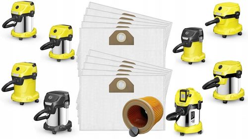 10x WORKI DO ODKURZACZA KARCHER WD3 SE4001 WD2 PLUS KWD3 V17 V15+FILTR na Arena.pl