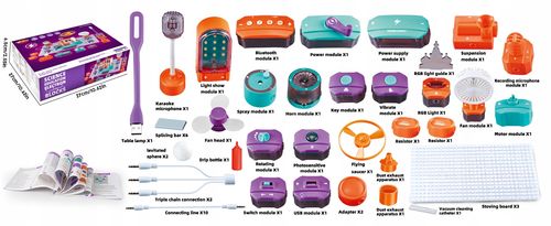 53Pcs Small Electronic Educational Set, 150+ Experiment Electrician Science na Arena.pl