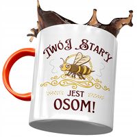 Kubek Pomarańczowy Dla Twojego Starego Na Prezent Z Nadrukiem Ze Zdjęciem