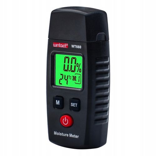 WILGOTNOŚCIOMIERZ MIERNIK WILGOTNOŚCI DREWNA BETONU CEGŁY GIPSU TYNK LCD na Arena.pl