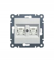 HAGER Lumina Gniazdo komputero podwójne RJ45 kat.6