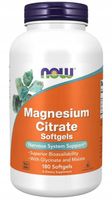 NOW Foods Magnesium Citrate CYTRYNIAN MAGNEZ ZMĘCZENIE UKŁAD NERWOWY 180kap