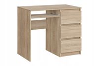 Biurko Szkolne Komputerowe 3 Szuflady Dąb Sonoma