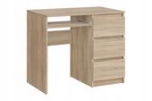 Biurko Szkolne Komputerowe 3 Szuflady Dąb Sonoma