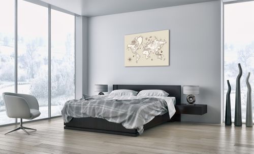 Obraz Na Płótnie - Mapa Kontynent - 100X70 Cm - Aa100X70-2910 na Arena.pl