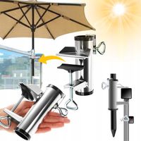 UCHWYT Na Parasol Balkonowy Do Poręczy Barierki Stołu SOLIDNE MOCOWANIE