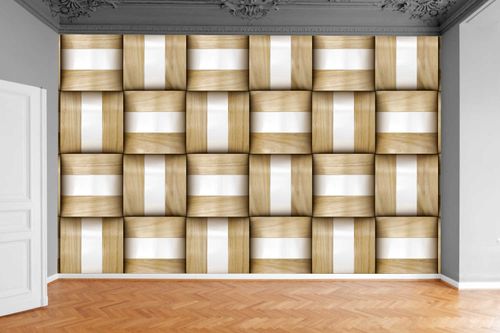 Fototapeta ABSTRAKCJA WIKLINOWE DESKI 3D PANELE na Arena.pl