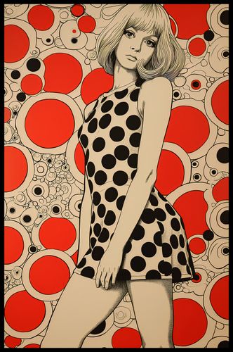 Plakat 56,6x86,4cm Czerwone Kropki na Arena.pl