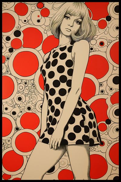 Plakat 56,6x86,4cm Czerwone Kropki zdjęcie 2