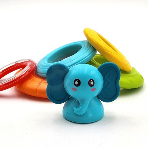 WOOPIE BABY Piramida Wieża Interaktywna Słonik z Obręczami Grzechotka na Arena.pl