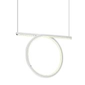 LAMPA wisząca LOOP ML520 Milagro metalowa OPRAWA zwis LED 20W 3000K listwa sufitowa pierścień ring biały