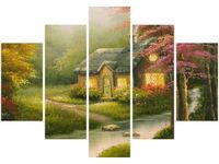 105CM 150CM OBRAZ 5 ELEM WIECZOREM STRUMYKIEM DRUK