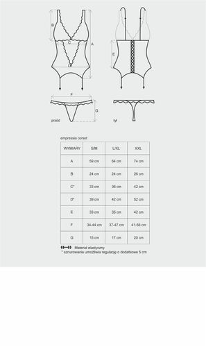 gorset ze stringami emperita s/m obsessive na Arena.pl