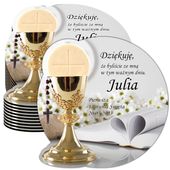 Podziękowania dla Gości na Komunię pamiątka magnes 12 szt.