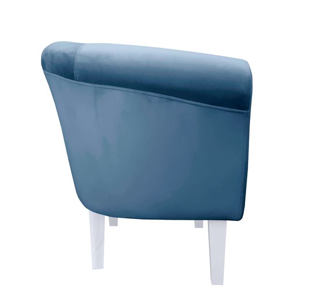 Fotel Milo nogi 20cm białe niebieski MG33 zdjęcie 3