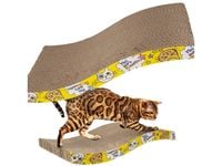 Drapak dla kota kartonowy duży poziomy legowisko leżak fala  żółty