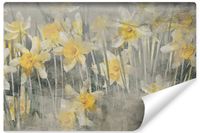 Fototapeta KWIATY Żonkile Natura Beton Abstrakcja 180cm x 120cm