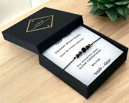 Prezent dla chrzestnego, czy zostaniesz moim ojcem chrzestnym bransoletka na Arena.pl