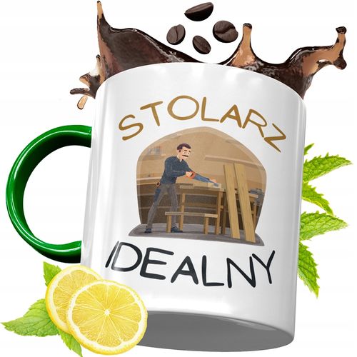 Kubek Zielony Dla Stolarza Na Urodziny Prezent Z Nadrukiem Ze Zdjęciem na Arena.pl