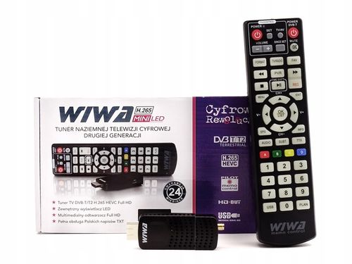 TUNER DEKODER DVB-T2 TV NAZIEMNE H.265 HEVC HD USB HDMI WIWA MINI LED na Arena.pl