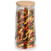 Pojemnik Szklany Bambusowy Kuchenny na Żywność Produkty Sypkie Szczelny 1,4