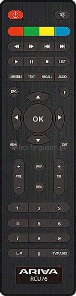 Pilot do Dekodera Ferguson Ariva T75 BT RCU76 +BAT zdjęcie 1