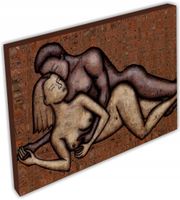 OBRAZ glamour kobieta usta akt do sypialni 120x80