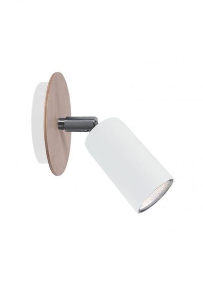 Kinkiet 1xGU10 EYE WHITE WOOD zdjęcie 1