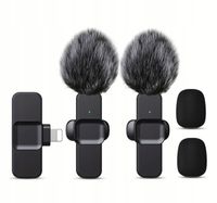 ZESTAW 2 MIKROFONÓW BEZPRZEWODOWY KRAWATOWY lightning na klips IPHONE