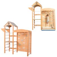 domowy plac zabaw Castle - drewno-pastel