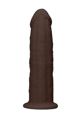 silicone dildo without balls - 15,3 cm - brown na Arena.pl
