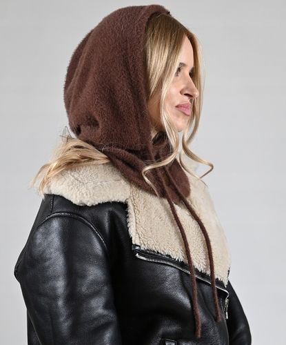 Czekoladowa Kominiarka KAPTUR komin Balaclava Czapka damska miekka na Arena.pl