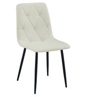 Krzesło tapicerowane LIBRA beżowe tkanina czarne nogi kuchni jadalni