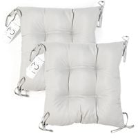 ZESTAW 2 SZT. PODUSZEK NA LEŻAK HUŚTAWKĘ KRZESŁO UV DESZCZ BEŻOWA WIĄZANA