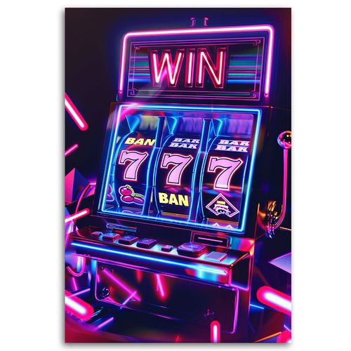 Obraz na płótnie, Automat do gier neon na Arena.pl