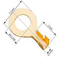 Konektor nieizolowany oczkowy 3,1/7,5/7 100szt.