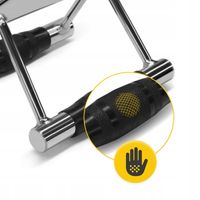 UCHWYT DO WYCIĄGU ATLASU TRÓJKĄTNY PODWÓJNY STALOWY RYFLOWANY NA PLECY