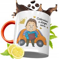 Kubek Pomarańczowy Dla Instruktora Prezent Z Nadrukiem Ze Zdjęciem