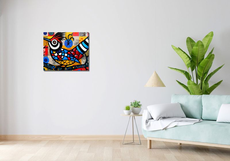 Obraz 60x50cm Ptak Na Wznak zdjęcie 2